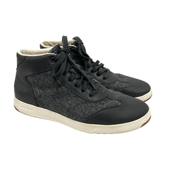 Cole Haan Shoes - Cole Haan GrandPro Gray Leather & Wool Hi Top Casual Sneakers Women’s 7.5